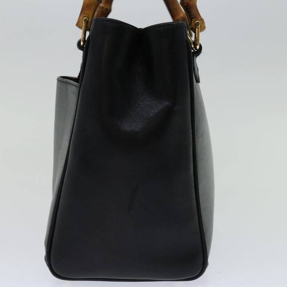 GUCCI Bamboo Hand Bag Leather Black 000 122 0316 Auth 68517 - Picture 4 of 16